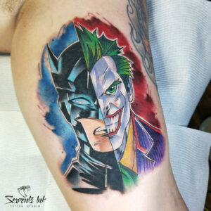 custom half face batman and joker
